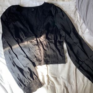 Longsleeve “satin” blouse